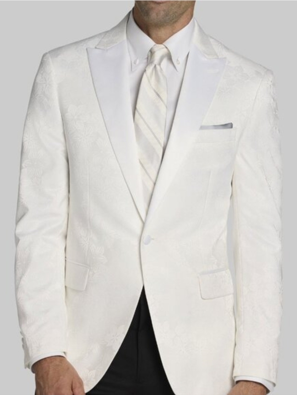 Jos. A. Bank Ivory Dinner Jacket with White Accents (Size 40 Regular)